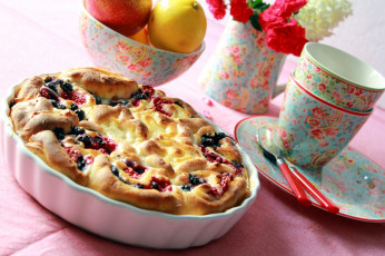 Картинка еда пироги фрукты букет пирог