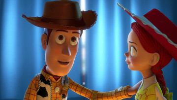 обоя мультфильмы, toy story 3, девушка, шериф, взгляд, шляпа