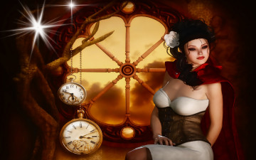 Картинка 3д+графика фантазия+ fantasy фон взгляд девушка