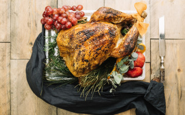 Картинка еда мясные+блюда виноград курица вкусно