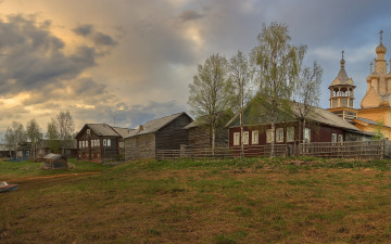 Картинка города -+православные+церкви +монастыри кимжа деревня река лето архангельская область церковь