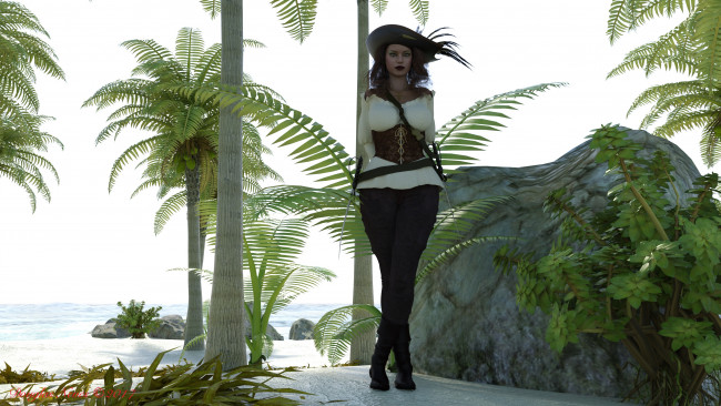 Обои картинки фото 3д графика, фантазия , fantasy, фон, девушка, взгляд