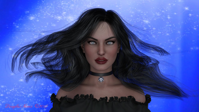 Обои картинки фото 3д графика, портрет , portraits, фон, взгляд, девушка