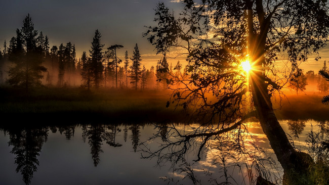 Обои картинки фото природа, восходы, закаты, простор