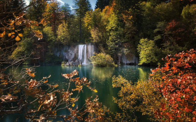 Обои картинки фото природа, водопады, простор