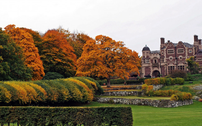 Обои картинки фото города, - дворцы,  замки,  крепости, парк, замок, осень