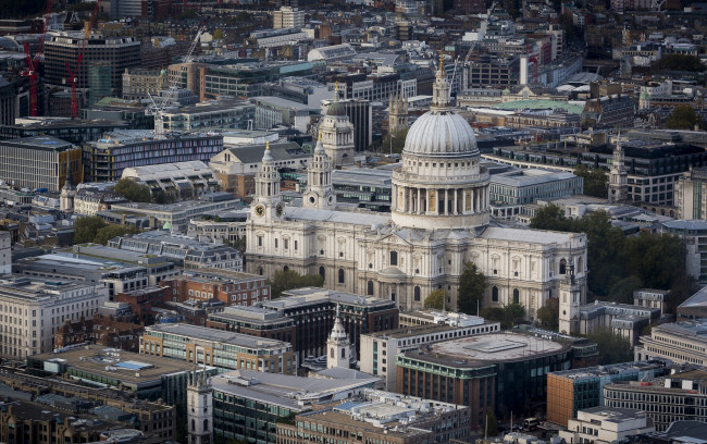 Обои картинки фото st pauls,  london, города, лондон , великобритания, ночь, собор