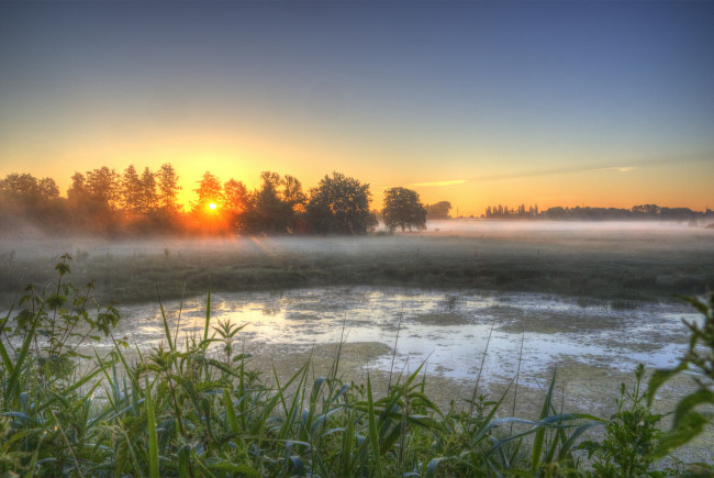 Обои картинки фото природа, восходы, закаты, простор