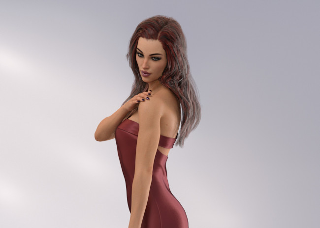 Обои картинки фото 3д графика, люди , people, взгляд, девушка, фон