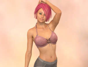 Картинка 3д+графика люди+ people девушка фон взгляд