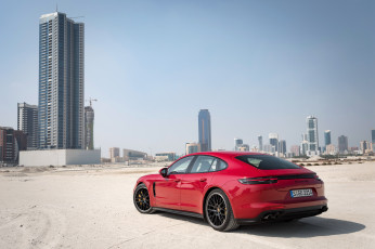 обоя автомобили, porsche, sport turismo, gts, porsche panamera, 2019, порше, красный