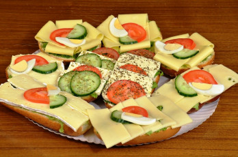 Картинка еда бутерброды +гамбургеры +канапе хлеб яйца огурцы томаты помидоры