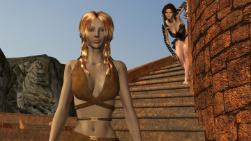 Картинка 3д+графика фантазия+ fantasy взгляд фон девушка