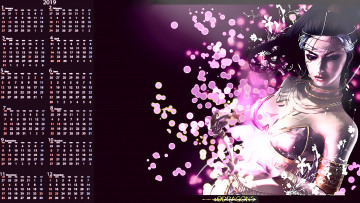 Картинка календари фэнтези узор девушка