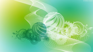 Картинка векторная+графика -графика+ graphics шестеренки цветы шары сеть