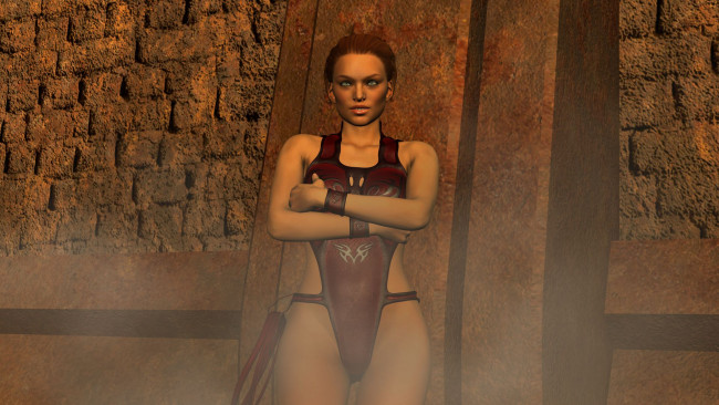 Обои картинки фото 3д графика, фантазия , fantasy, взгляд, фон, девушки