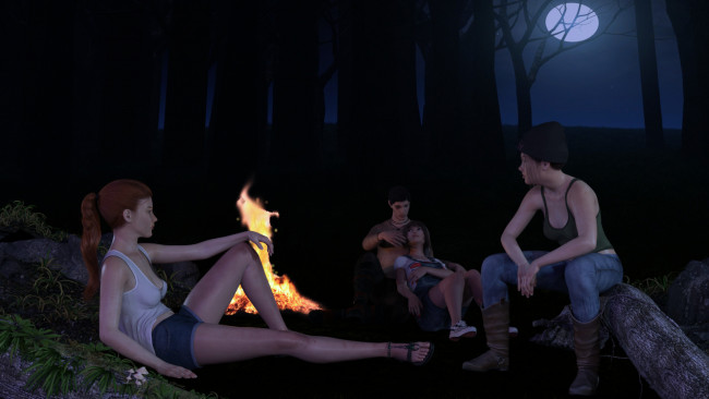 Обои картинки фото 3д графика, люди , people, фон, взгляд, девушки