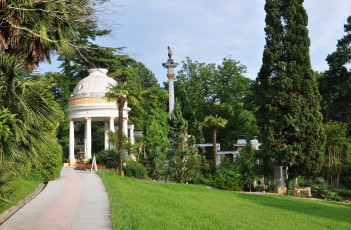 Картинка сочи города сочи+ россия город беседка парк дендрарий