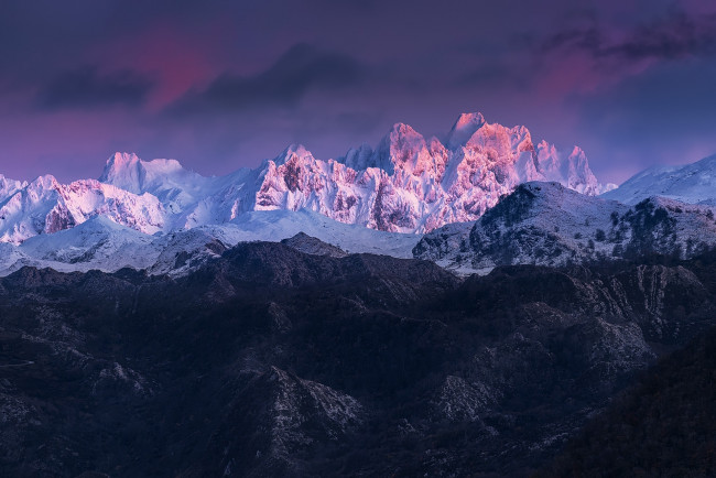 Обои картинки фото природа, горы, снег, пейзаж