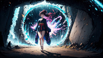 Картинка аниме магия +колдовство +halloween нейросети графика нейроарт ai art нейронные сети рисунки нейро искусство