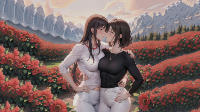 Обои картинки фото аниме, пейзажи,  природа, нейросети, графика, нейроарт, ai, art, нейронные, сети, рисунки, нейро, искусство