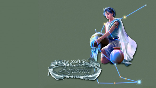 Обои картинки фото фэнтези, _kagaya, водолей, девушка, кувшин