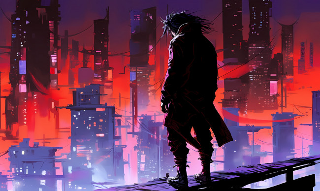 Обои картинки фото аниме, город,  улицы,  интерьер,  здания, нейросети, графика, нейроарт, ai, art, нейронные, сети, рисунки, нейро, искусство