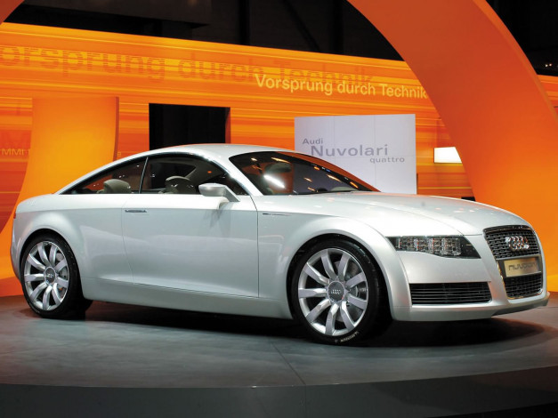 Обои картинки фото audi, concept, nuvolari, quattro, автомобили, выставки, уличные, фото