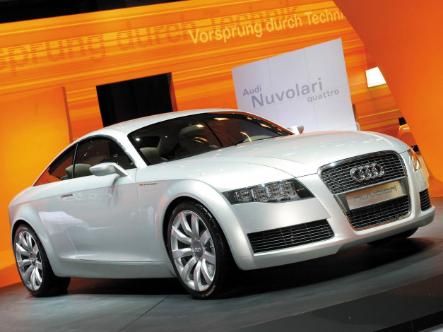 Обои картинки фото audi, concept, nuvolari, quattro, автомобили, выставки, уличные, фото