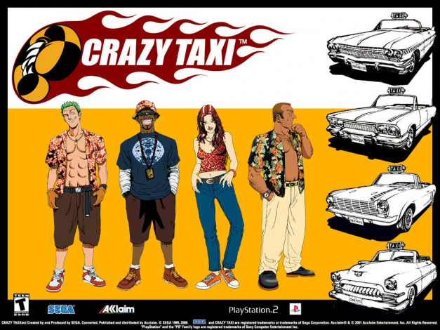 Обои картинки фото crazy, taxi, видео, игры