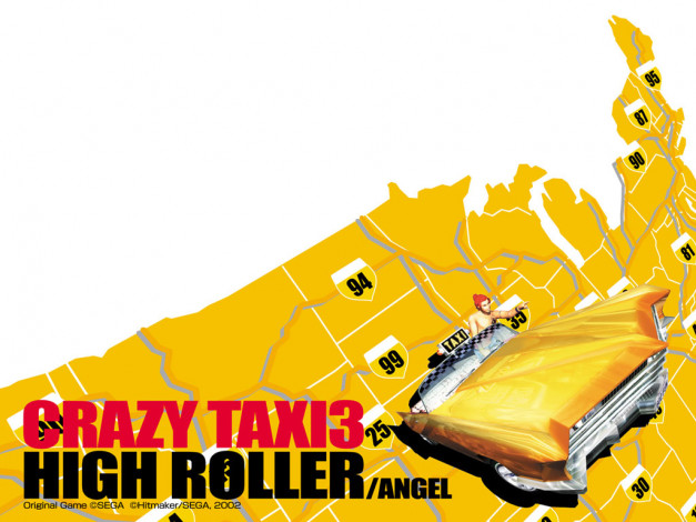 Обои картинки фото crazy, taxi, видео, игры, high, roller