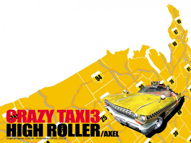 Обои картинки фото crazy, taxi, видео, игры, high, roller