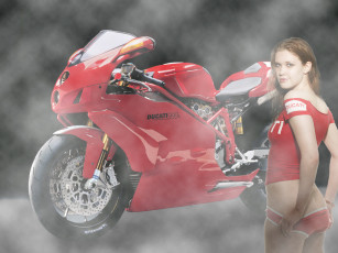 Картинка мотоциклы мото девушкой