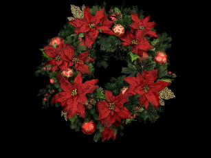 Картинка праздничные мишура гирлянды цветы