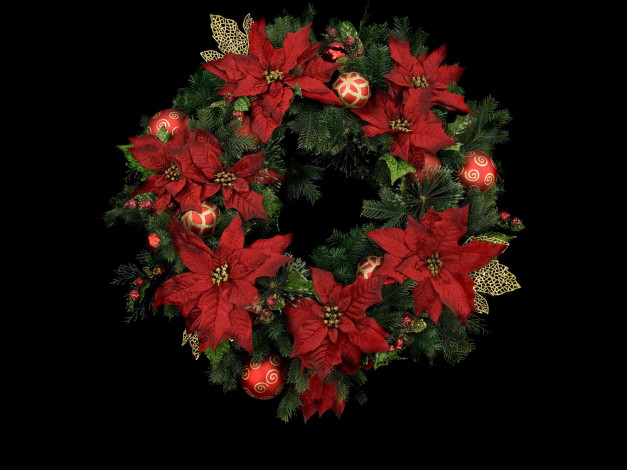 Обои картинки фото праздничные, мишура, гирлянды, цветы