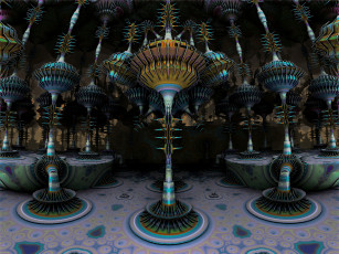 Картинка 3д графика fractal фракталы абстракция узор