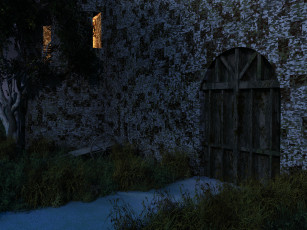 Картинка 3д графика realism реализм окна стена дверь