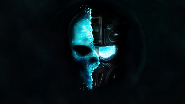 Обои картинки фото 3д, графика, horror, ужас, череп