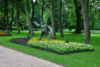 Картинка ropner park stockton on tees англия природа парк клумбы дорожки