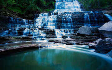 Картинка albion falls hamilton ontario природа водопады каскад