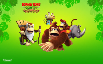 обоя donkey, kong, видео, игры, country, returns