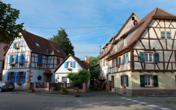 Картинка франция эльзас виссамбур города улицы площади набережные улица дома