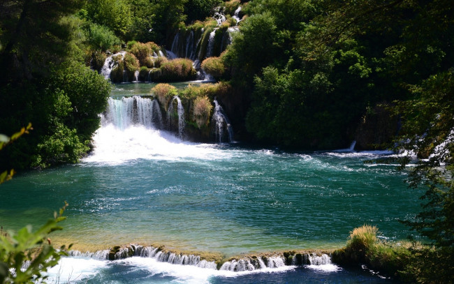 Обои картинки фото природа, водопады, каскад