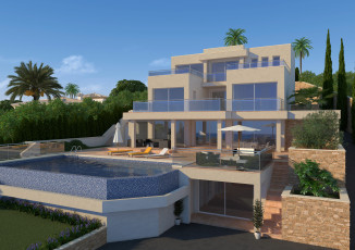 Картинка морайра+испания 3д+графика architecture+архитектура