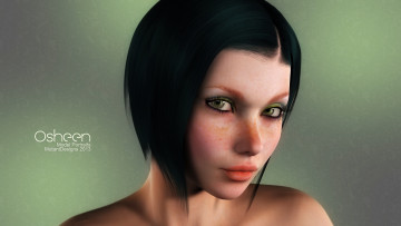 Картинка 3д+графика portraits+портрет девушка глаза