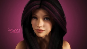 Картинка 3д+графика portraits+портрет глаза девушка