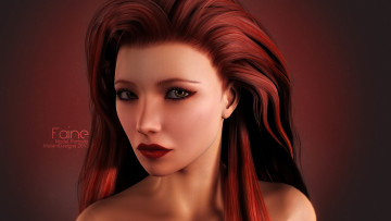 Картинка 3д+графика portraits+портрет глаза девушка