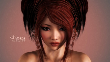 Картинка 3д+графика portraits+портрет глаза девушка