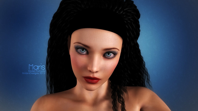 Обои картинки фото 3д графика, portraits портрет, глаза, девушка