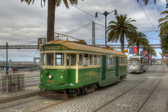 Картинка техника трамваи город трамвай рельсы